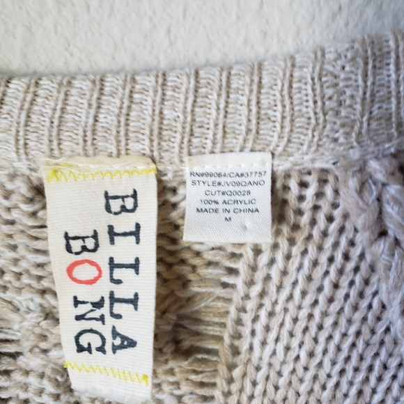 ❗SOLD❗Billabong Beige Knit Long Cardigan - Picture 7 of 8